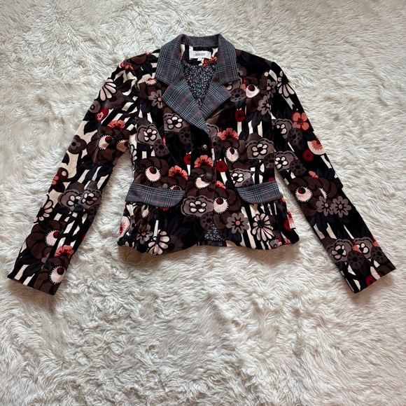 Kenzo Jackets & Blazers - Kenzo Mixed Media Velvet Blazer - Size 2
